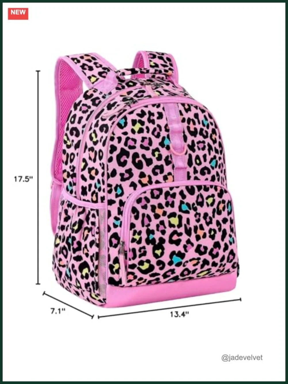 Kids Backpack for Girls with Chest Strap, 17 Inch School Bookbag